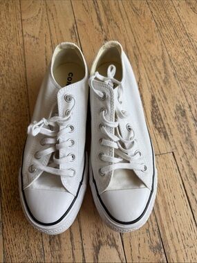 Converse Kids White Low-Top Canvas Sneakers